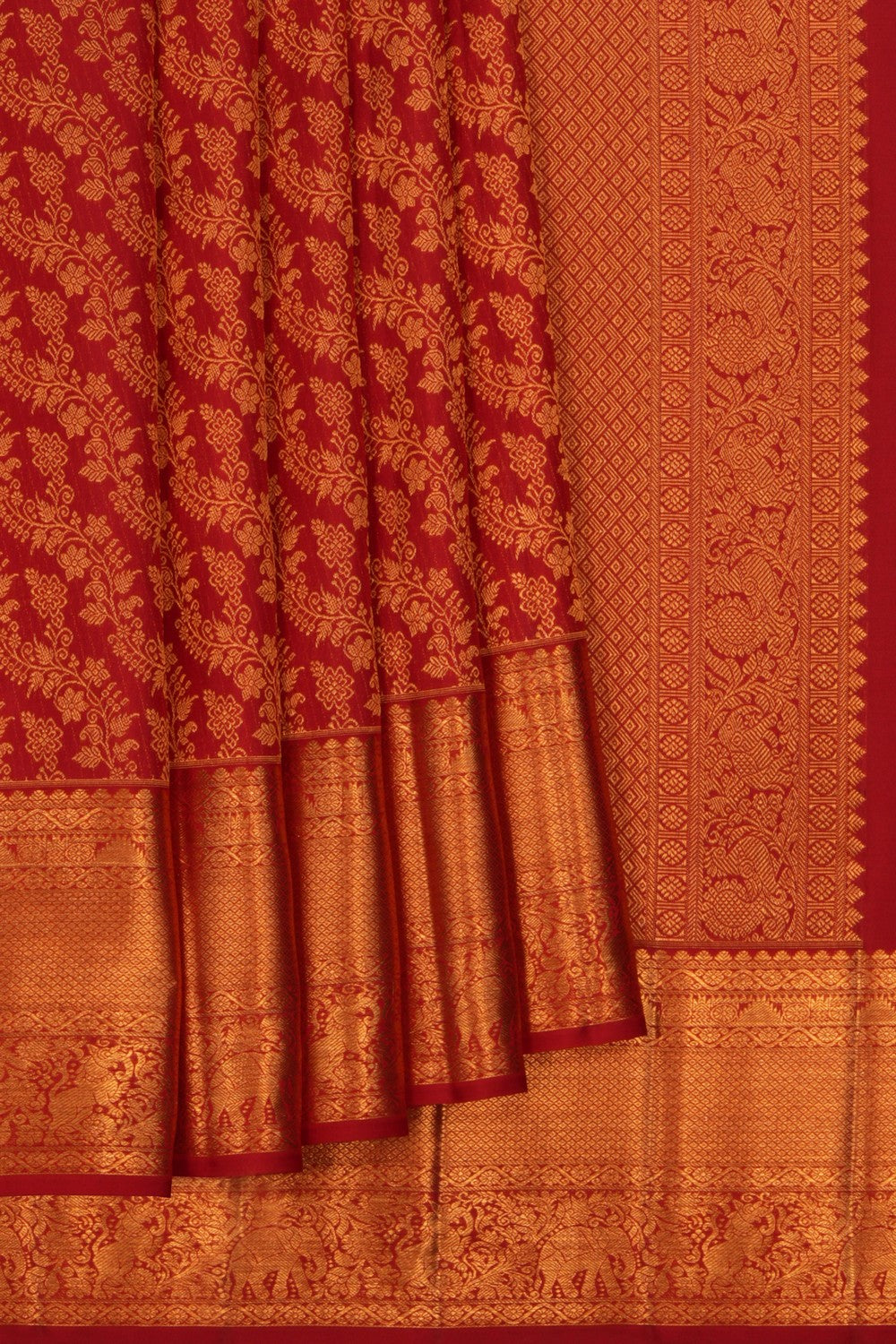 Image of Kanchipattu Brocade Red Saree